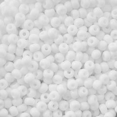 Czech Seed Bead 6/0 Opaque Chalk White 2-inch Tube (03050)