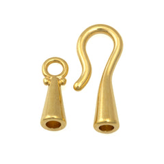 36x11x5.5mm Gold Plated Hook and Eye Glue On Clasp