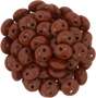50 CzechMates 6mm Two Hole Lentil Umber Beads (13610)