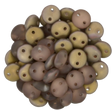50 CzechMates 6mm Two Hole Lentil Matte Apollo Gold Beads (27171)
