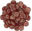50 CzechMates 6mm Two Hole Lentil Halo Cardinal Beads (29256)