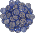 50 CzechMates 6mm Two Hole Lentil Halo Ultramarine Beads (29264)