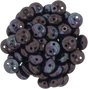 50 CzechMates 6mm Two Hole Lentil Navy Vega Beads (33410E)