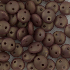 50 CzechMates 6mm Two Hole Lentil Ashen Grey Copper Picasso Beads (43020CT)