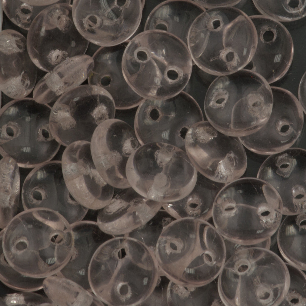 50 CzechMates 6mm Two Hole Lentil Rosaline Beads (70100)