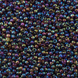 50g Toho Round Seed Bead 11/0 Transparent Dark Amethyst AB (166C)