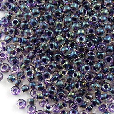 50g Toho Round Seed Beads 6/0 Inside Color Lined Midnight Blue (181)