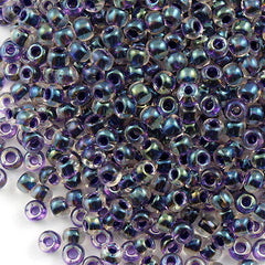 Toho Round Seed Beads 6/0 Inside Color Lined Midnight Blue 2.5-inch tube (181)