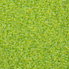 Miyuki Round Seed Bead 15/0 Transparent Lime AB 2-inch Tube (258)