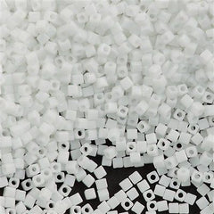 Miyuki 1.8mm Square Seed Bead Opaque White 8g Tube (402)