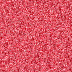 Miyuki Round Seed Bead 15/0 Inside Color Lined Pink Grapefruit 2-inch Tube (204)