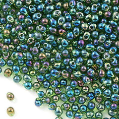 Miyuki Drop Fringe Seed Bead Olive Green AB 24g Tube (288)