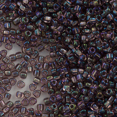 Miyuki Triangle Seed Bead 10/0 Inside Color Lined Smoky Amethyst 15g (1836)