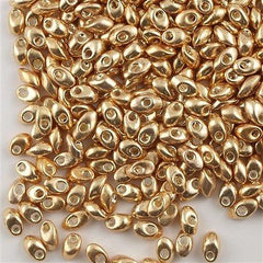 Miyuki Long Magatama Seed Bead Galvanized Yellow Gold 8g Tube (1052)