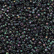 25g Miyuki Delica seed bead 11/0 Black AB DB1001