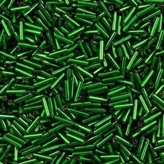 25g Miyuki 6mm Bugle Bead Silver Lined Green (16)