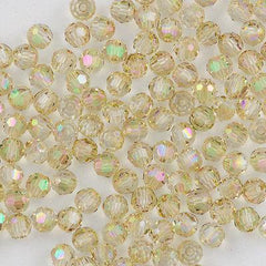 12 TRUE CRYSTAL Crystal 4mm Faceted Round Bead Crystal Luminous Green (001 LUMG)