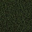 Miyuki Round Seed Bead 15/0 Semi-Matte Dyed Transparent Olive 2-inch Tube (1611)