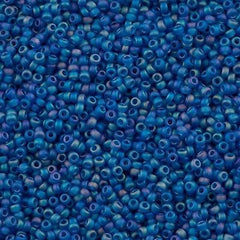 Miyuki Round Seed Bead 11/0 Matte Capri Blue AB 22g Tube (149FR)