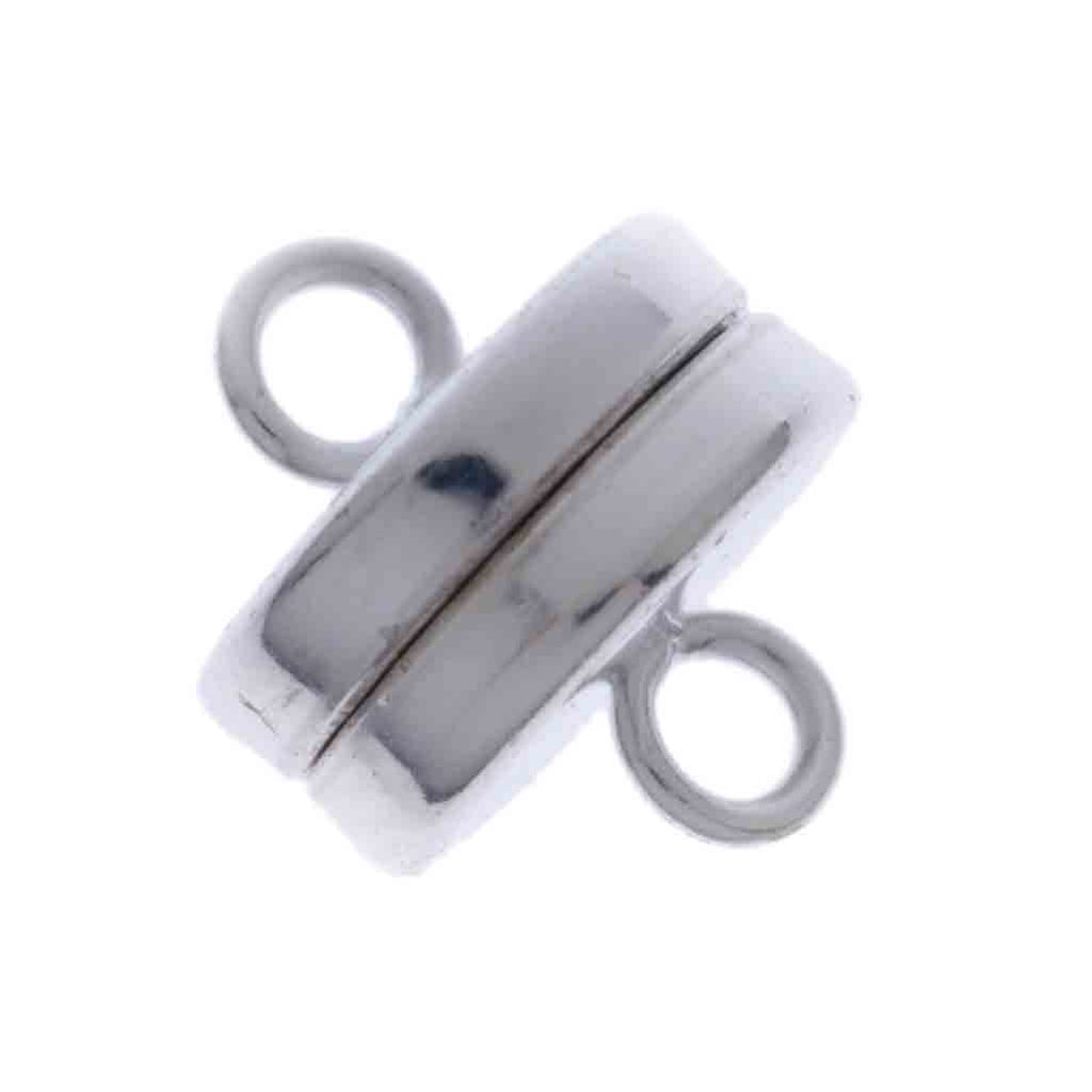 9x8mm Silver Plated Magnetic Clasp