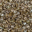 CzechMates 4x6mm Diamond Two Hole Beads Opaque Ultra Green Luster 8.2g Tube (65455P)