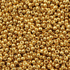 Miyuki Round Seed Bead 15/0 Duracoat Galvanized Gold 2-inch Tube (4202)