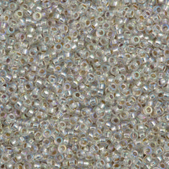 Miyuki Round Seed Bead 15/0 Silver Lined Crystal AB 2-inch Tube (1001)