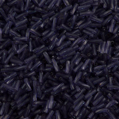 Miyuki 2x6mm Twisted Bugle Bead Transparent Dyed Amethyst 25g (1722)