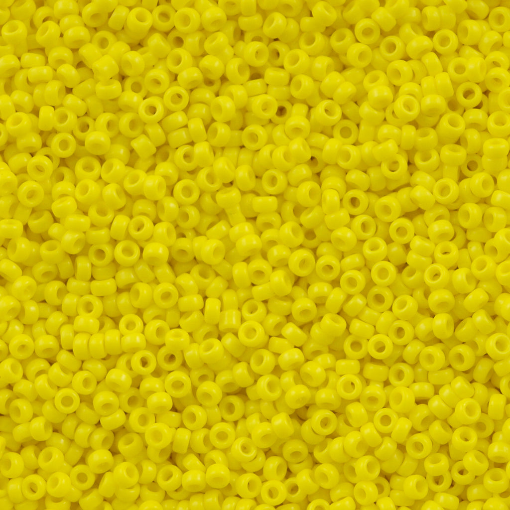 50g Miyuki Round Seed Bead 11/0 Opaque Yellow (404)