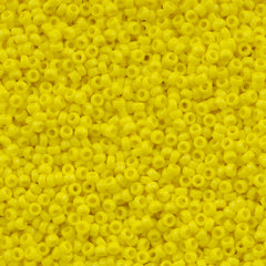 50g Miyuki Round Seed Bead 11/0 Opaque Yellow (404)