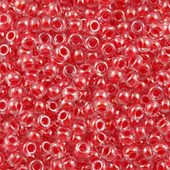 10g Miyuki Round Seed Bead 11/0 Inside Color Lined Red (226)