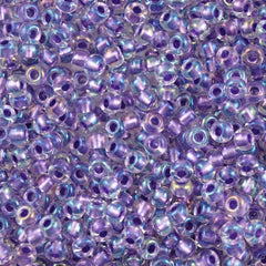 Miyuki Round Seed Bead 6/0 Inside Color Lined Purple 20g Tube (2607)