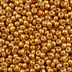 Miyuki Round Seed Bead 6/0 Duracoat Galvanized Yellow Gold 20g Tube (4203)