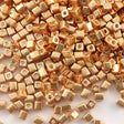 Miyuki 4mm Cube Seed Bead Galvanized Gold 10g (1053)