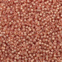 Miyuki Round Seed Bead 11/0 Duracoat Silver Lined Dyed Topaz Gold red tone