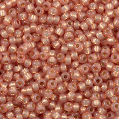 Miyuki Round Seed Bead 6/0 Duracoat Silver Lined Dyed Topaz Gold red tone