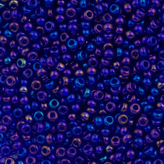 Czech Seed Bead 6/0 Transparent Dark Sapphire AB 50g (31100)