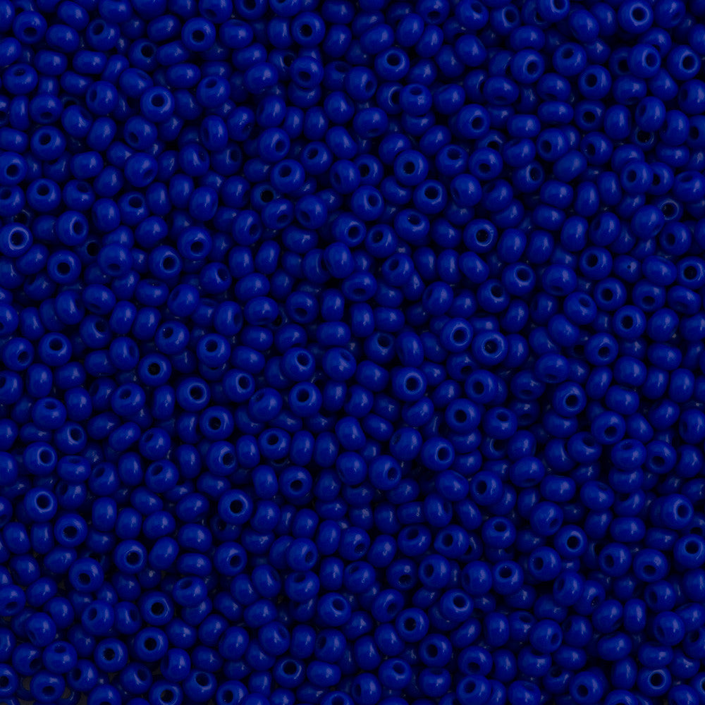 50g Czech Seed Bead 10/0 Opaque Blue (33050)