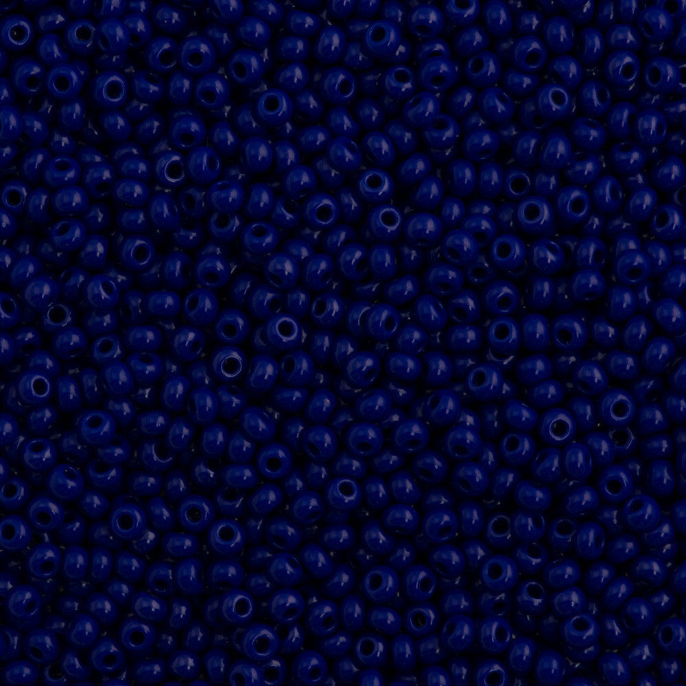 50g Czech Seed Bead 10/0 Opaque Navy Blue (33070)