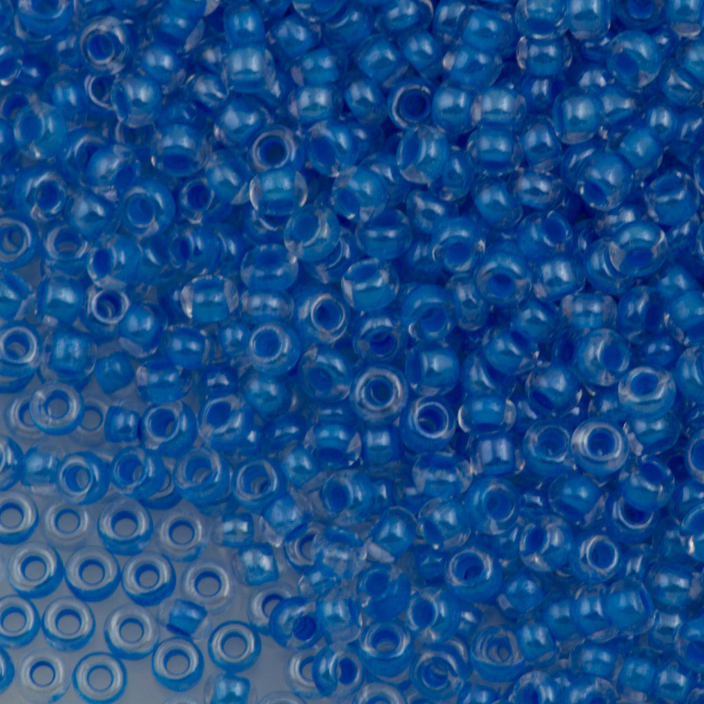 Czech Seed Bead 10/0 Dark Blue Lined Crystal 15g (38136)