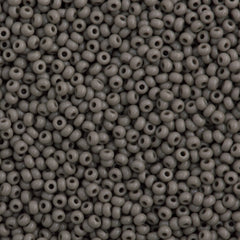 50g Czech Seed Bead 10/0 Opaque Grey (43020)