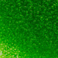 50g Czech Seed Bead 10/0 Transparent Light Green (50430)