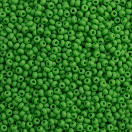 50g Czech Seed Bead 10/0 Opaque Light Green (53230)