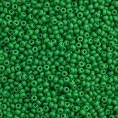 50g Czech Seed Bead 10/0 Opaque Green (53250)