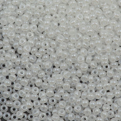 50g Czech Seed Bead 10/0 White Pearl (57102)