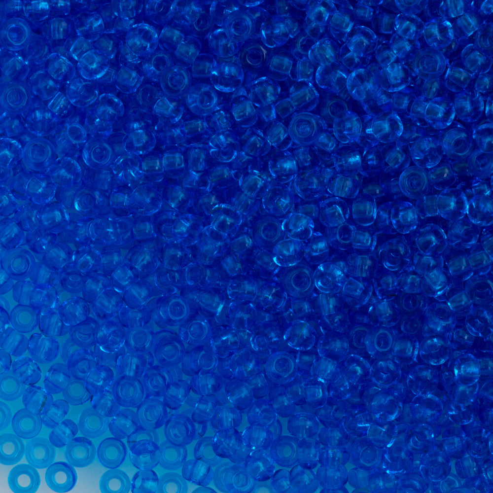 Czech Seed Bead 10/0 Transparent Teal 15g (60150)