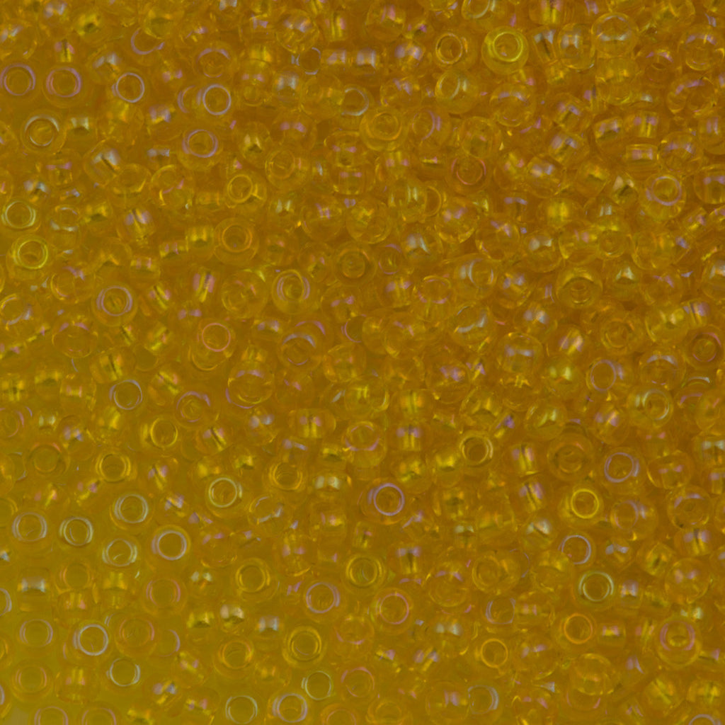 Czech Seed Bead 10/0 Transparent Yellow AB 15g (81010)