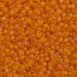 50g Czech Seed Bead 10/0 Transparent Matte Orange Peel AB (81060)