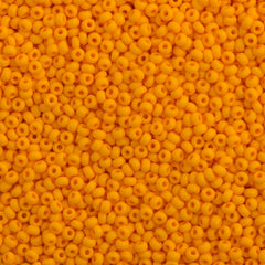 50g Czech Seed Bead 10/0 Opaque Sunflower Yellow (93110)