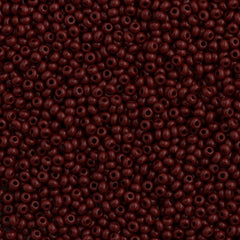 50g Czech Seed Bead 10/0 Opaque Brick Red (93300)